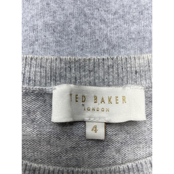 Ted Baker Sweater Womens Large Bow Detail Pullover Wool Blend‎ Long Sleeve Top - Picture 5 of 16